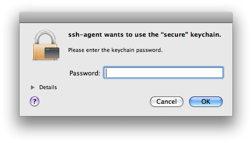 secure keychain dialog